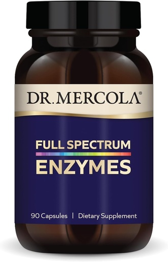 [BRSWGEA6DIJWCFLO] Dr. Mercola Full Spectrum Enzymes - 22 Diferentes Enzymes - Asistencia Digestiva &amp; Salud Inmunitaria - Ayuda a Digest Carbohydrates, Fats, Proteins & Fiber - No Gluten-Free - 90 cápsulas