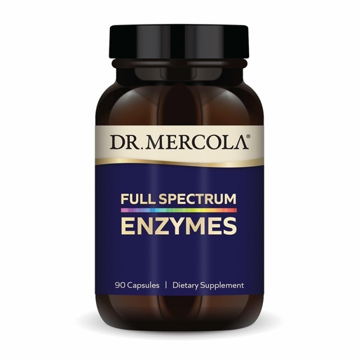 [BRSWGEA6DIJWCFLO] Dr. Mercola Full Spectrum Enzymes - 22 Different Enzymes - Supports Digestive & Immune Health - Helps Digest Carbohydrates, Fats & Proteins - Non-GMO, Gluten-Free & Soy-Free - 90 Capsules