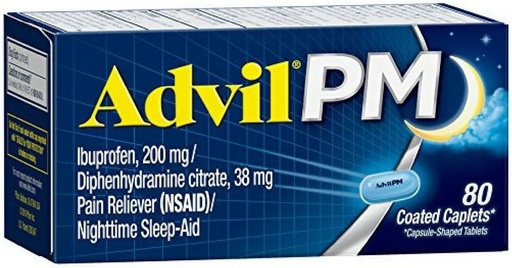 [BRSWIYQGCENBWGY3] Advil PM Caplets- 80ct