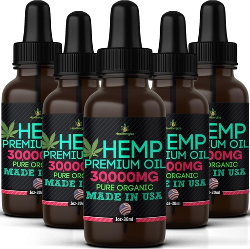 [BRSROA34BN5RGA3G] Hemp Oil-5 Pack-High Potensy Hemp Seed Oil-Organic Extract, Full Flavor Natural Benefits-Made in USA-for Skin, Relief, Sleep, Calm, Discomfort, Muscles, Massage-Safe for Pets-Full Omega 3, 6, 9