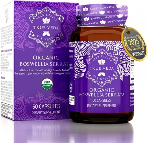 [BRSWYFQPAEORSFIU] Organic Boswellia Extract Capsules - Boswellia Serrata Extract Capsules | USDA Organic Supplement | 5:1 Extract | Max Strength 75% Boswellic Acid | Boswellia Complex | 60 Vegan Boswellia Capsules