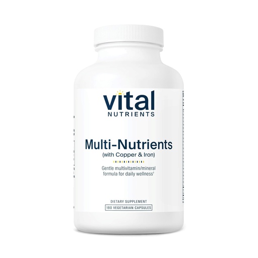 [BRSWIYQFBUOR63D2] Vital Nutrients Multi-Nutrients 4 - Citrate/Malate Formula (with Copper and Iron) - Multi Vitamin/Mineral Formula with Potent Antioxidants - Bioavailable Form - Non-GMO - 180 Capsules