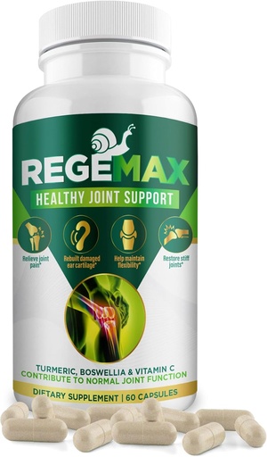 [BRSROGA5OYFQAH3O] REGEMAX regenerates and Helps Alleviate Joint discomfort Supplement, Snail Protein, Boswellia Serrata, and Turmeric – 60 Caps. (1)