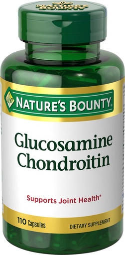 [BRSWIYTZOZ5Q2D3M] Nature's Bounty Glucosamine Chondroitin Pills and Dietary Supplement, Support Joint Health, 110 Capsules