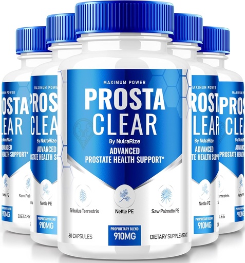 [BRSRAGT5DMOR4YI6] NutraRize (5 Pack) Prosta Clear - Premium Supplement to Support Prostate Heath, All Natural Capsules to Regain Control & for Overall Health, ProstaClear Pills Reviews (300 Capsules)