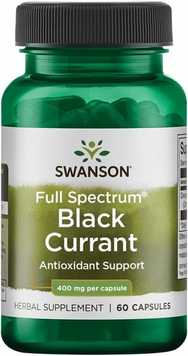 [BRSWGEL4OUMRYG3K] Swanson Full Spectrum Black Currant 400 Milligrams 60 Capsules