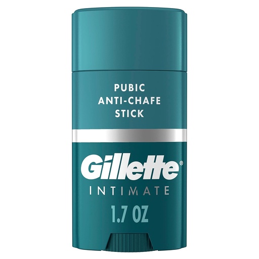 [BRSRMHT3BV5WYET3] Gillette Intimate Pubic Anti-chafe Stick, Reduces Rubbing and Irritation, Pubic Anti-Chafing For Men, Easy Application, Dermatologist Tested