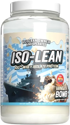[BRSRO2QZOQCBEYAY] Isolean, 100% izolat sirotkinih beljakovin, hitra absorpcija, Iso Lean, nizek sladkor, maksimalna regeneracija, 25 gramov na strežbo, Veteren v lasti in delovanju (28 Serving, Vanilla Bean)