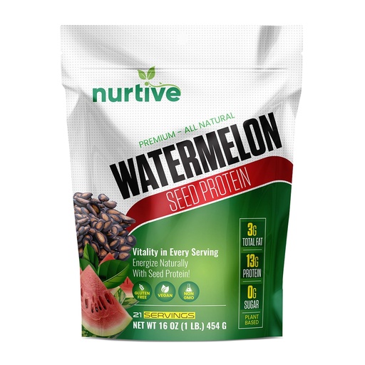 [BRSRAY3QCQMGOGQU] Watermelon Seed Protein Powder - Plant-Based Protein with Magnesium, Iron, and Antioxidants - Ideal for Post-Workout Recovery & Sustainable Nutrition - 21 Servings (16 oz / 454g)