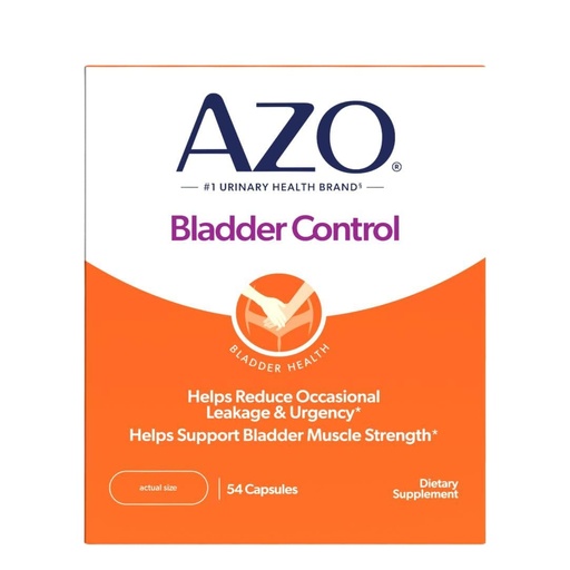 [BRSWIGIICN4RYCD2] AZO Bladder Control with Go-Less Daily Supplement | Helps Reduce Occasional Urgency* | Helps reduce occasional leakage due to laughing, sneezing and exercise | 54 Count Capsules
