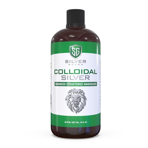 [BRSWYZYHPMBWKD37] Enhanced Colloidal Silver Liquid Immune Support Supplement—30ppm Pure & Natural Structured Silver Water—Organic Colloidal Silver Solution—16 oz Bottle (1 Pack)