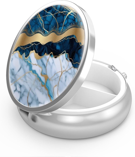 [BRSW2ZA3DJYRMYD2] Pudełko na pióro 3 pojemnik na małe pióro, przenośny do pojemnika na pióro Pocket or Purse Pill do przechowywania witamin, lekarstwa, olej rybny i suplementy (Blossom migdałowy)