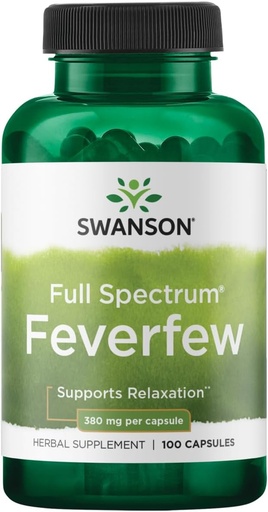 [BRSWIGYEOZ7R62LC] Swanson Feverfew 380 Milligrams 100 Capsules