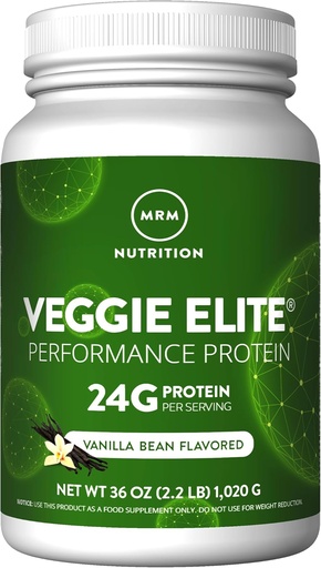 [BRSWIFANOEOGAHTY] MRM Nutrition Veggie Elite Performans proteini / Vanilla Bean Flavored və Bitki-based protein yaxşı və ya BCAAs və Vegan + Gluten-Free / Klinik Tested / Digestive Energetikasiyaları