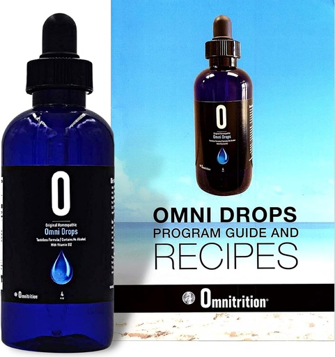 [BRSWKGYIBIMBKAY7] Omni Drops Diet Drops with Vitamin B12 - 4 oz with Program Guide