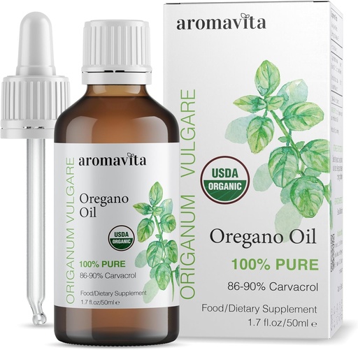 [BRSWKZITOUDRKH36] Essential Organic Oil of Oregano-100% Pure Undiluted Greek Oregano Oil with Carvacrol - Over 86%, Non-GMO, Extra Strength Oregano Oil Organic Liquid Drops, 1.7 FL.OZ/50ml