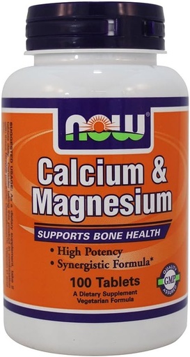 [BRSWIYYPOMNWEFDC] NOW Calcium/Magnesium 1000/500 mg, 100 Tablets (Pack of 3)