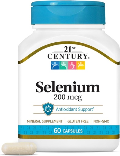 [BRSWIAATBEAGACTU] 21st Century Selenium 200 mcg Capsules, 60 Count
