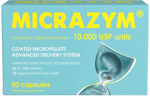 [BRSWGFI6BYJQOFLD] AVVA Pharmа Pancreatic Enzymes - 10,000 USP Efectivamente Pancreatic Enzyme Suplementos - Enzimas digestivas para la digestión - 50 cápsulas de acción rápida con Amylase, Lipase y Protease