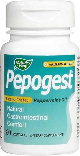 [BRSWIYTYOUEBYC3U] Nature's Way - Pepogest Ec Peppermint Oil, 60 softgels