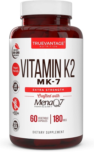 [BRSWKFAACF5GOH36] Vitamin k2 MK-7 dodatek 180mcg -Vitamin K2 podpira zdravje kosti in srca za kardiovaskularni kalcij Absorpcija iz Arterije- 60 Enostavno za pogoltniti Zelenjavne kapice MenaQ7 K2 MK7