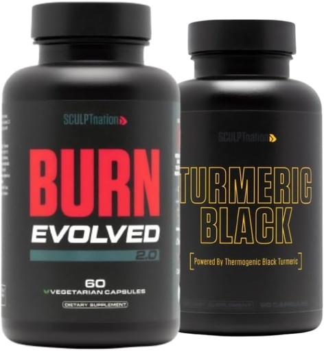 [BRSROAYEBMBQG3L7] Sculpt Nation by V Shred Burn Evolved 2.0 and Turmeric Black Bundle