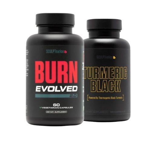 [BRSROAYEBMBQG3L7] Sculpt Nation by V Shred Burn Evolved 2.0 and Turmeric Black Bundle