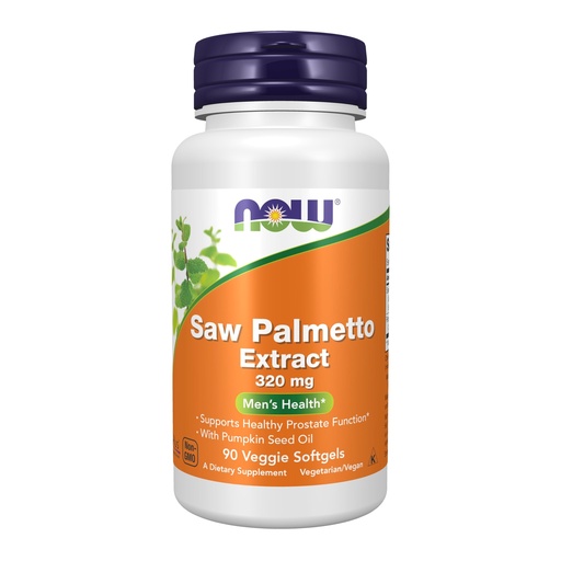 [BRSWIY32BQIR2EAV] NOW Supplements, Saw Palmetto Extract 320 mg with Pumpkin Seed Oil, Men's Health*, 90 Veg Softgels