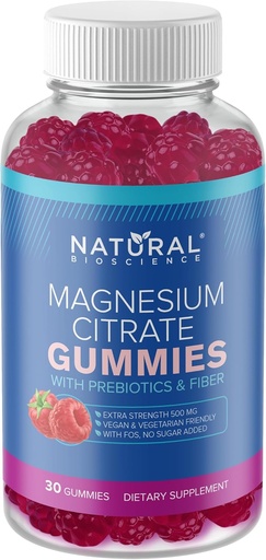 [BRSRAGAKOJYROYDO] Magnesium Gummies for Adults - 500mg Magnesium Supplement, Sugar-Free High Absorption Magnesium Citrate Gummies, Vegan Anti-Stress Gummies, Magnesium for Sleep & Relaxation, 30 Gummies