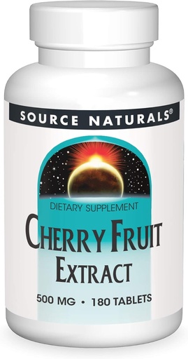 [BRSWIY3ZDEPB4FI7] Source Naturals Cherry Fruit Extract, Natural Source of flavonoids That act as antioxidants*, 500 mg - 180 Tablets