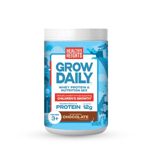 [BRSW2BITAQCGKE3A] Healthy Heights Grow Daily Kids Protein Drink Mix (Chocolate) - High Protein Shake for Kids 3+, 10.6 oz