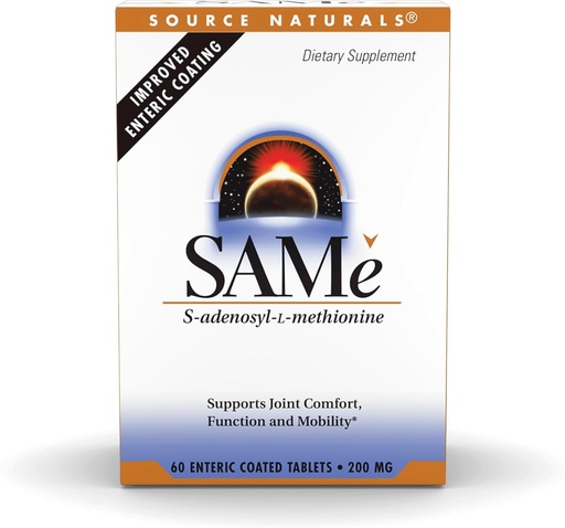 [BRSWIYQOAUMRA2L4] Source Naturals Same, Supports Joint Comfort, 200mg - 60 Enteric Coated Tablets