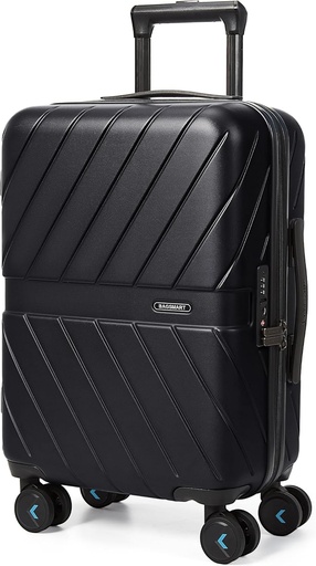 [BRSRMHQEC5YBOHY4] BAGSMART Carry On Bagage 22x14x9 Airline Aprobat cu TSA Lock, 1O% Polycarbonat Hardside Bagaj cu roti Spinner, Durable Hard Shell Carry On Suitcase 20 inch negru