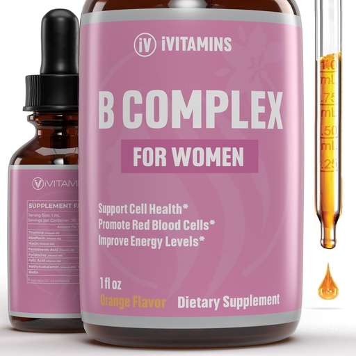[BRSROHAYAAIBGHY6] B Complex Vitamins for Women | Helps to Improve Brain Function, Digestion, Energy, & More | B Vitamins Complex for Women | Vitamin B Complex | B Complex Vitamins | B12 Complex | 1 fl oz
