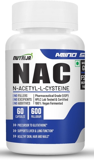 [BRSWGAIFBMHBG2Y3] N-Acetyl CYSTEINE (NAC) (600 MG) - 60 Capsules