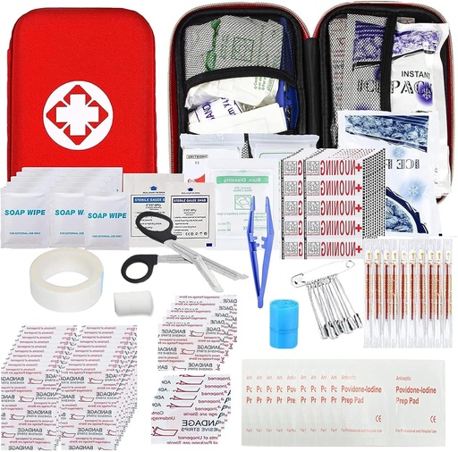 [BRSRM2QTOAPRA3I6] Car First Aid Kits 275Pcs Survival Gear Home Travel Size Small Emergency Kit Tactical Hiking EVA Camping Essentials Backpack Sports Office Boat Urgent Accident