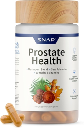 [BRSRMEAZDIBQYEYZ] Snap Supplementen Prostaat Gezondheid Supplement - Ondersteunt mannelijke urinetrek gezondheid, 90 Vegetarische Capsules (30 porties, 1 maand levering)