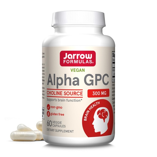 [BRSWIY32BQMBCELY] Jarrow Formulas® Alpha GPC, 300mg, Dietary Supplement, Brain Health Supplements for Adults, 60 Veggie Capsules, 30 Day Supply