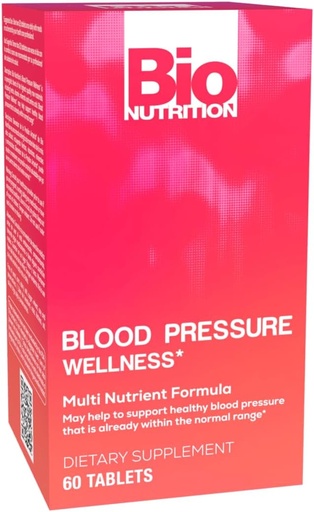 [BRSWIZYQCEOAO2DM] Bio Nutrition Blood Pressure Wellness 60 Tablets (2 Pack) Supports Healthy Blood Circulation ¦ Calcium and Magnesium Essential Vitamins and Nutrients