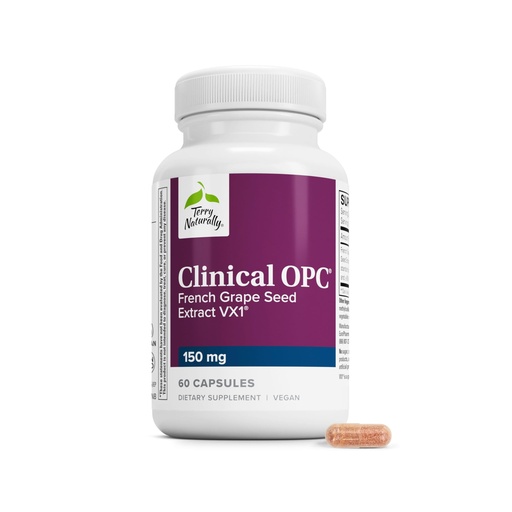 [BRSWIAQROR7AIETE] Terry Naturally Clinical OPC - Cardiovascular Health & Focus Support Supplement - Dietary Supplement with Grape Seed Extract & Sunflower Lecithin - Immune Support Supplement - 150 mg, 60 Softgels