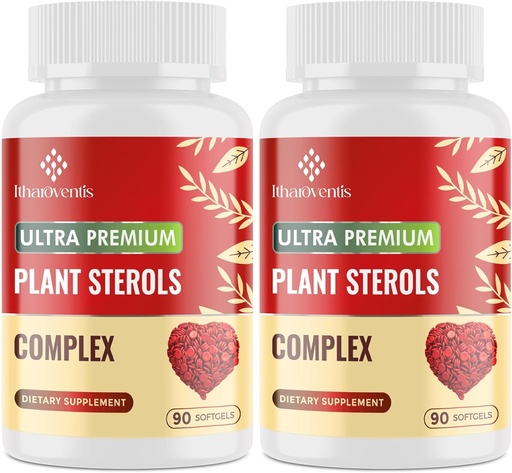 [BRSRAGLYBYAROFA6] Cholesterol Supplements with Plant Sterols, Niacin, Red Yeast Rice, Bergamot, Omega-3 & Garlic - Advenced Absorption Formula - 180 Softgels