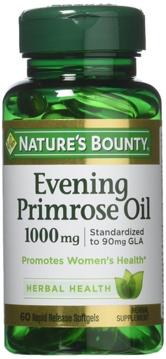 [BRSWGYITBEPBSH37] Nature's Bounty Evening Primrose Oil, 1000mg, 180 Softgels (3 X 60 Count Bottles)