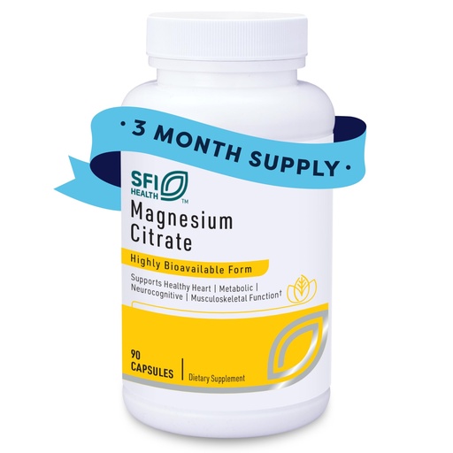 [BRSWIYYZDIJRACQZ] Klaire Labs SFI Health Magnesium Citrate Supplement - Highly Bioavailable Magnesium Mineral Supplements for Healthy Energy, Muscles, Nerves, Bones & Cognition (90 Capsules)