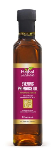 [BRSRAH32CEPQEHQY] Herbal Goodness Evening Primrose Oil 8oz – Cold-Pressed, High GLA for Hormone Balance, Skin, Hair, Joint, & Heart Health Support – Pure, Non-GMO, Premium Supplement Oil | Herbal Goodness