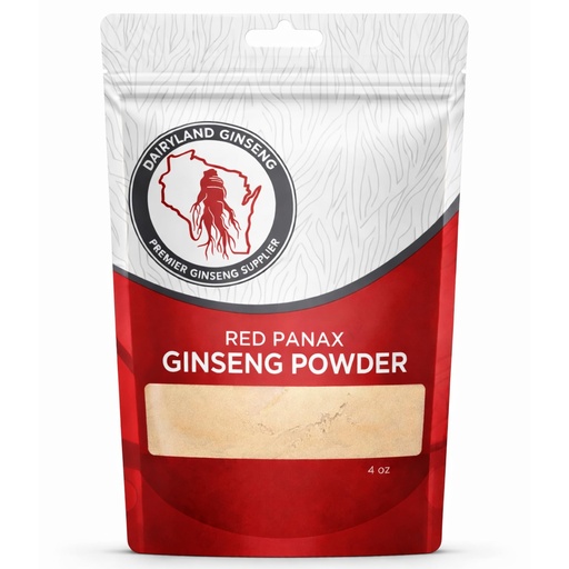 [BRSW2YIOOECAKAA4] Red Panax Ginseng Powder with Natural Ginsenosides (4 oz)- Supports Healthy Energy, Vitality, Mood and More, Korean Panax Ginseng Root Powder for Smoothies, Coffee or Drinks (1 Pack)
