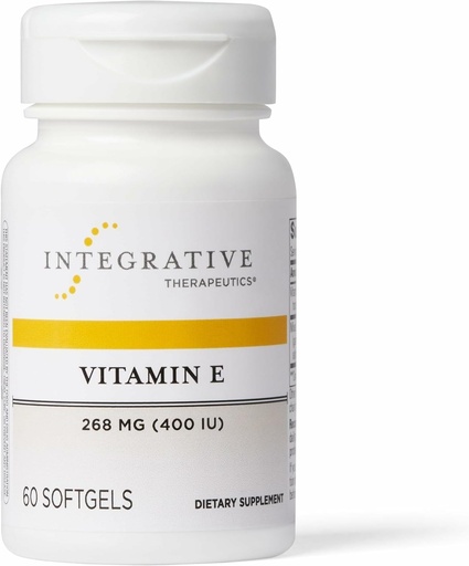 [BRSWIYDROMEGCC3E] Integrační terapeutika Vitamin E - Antioxidant dodatek pro kardiovaskulární podporu zdraví * - Podpora srdce * - Dairy- Free & gluten- Free - 60 vitaminových softgelů (60 Služeb)