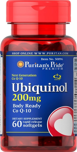 [BRSWIGY3PN5RCEQ3] Puritan's Pride Ubiquinol 200 mg Softgels, 60 Count