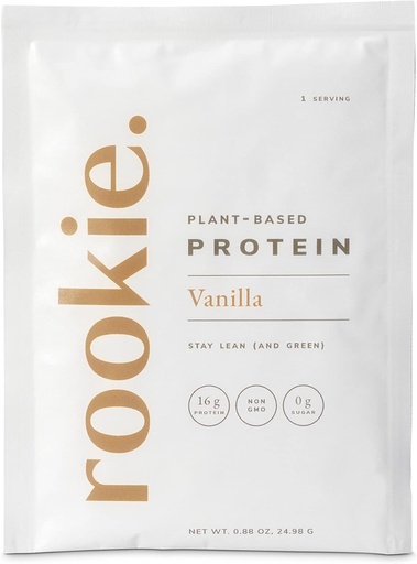 [BRSROYL4PJ7GMCT2] Rookie Wellness Plant-Based Probiotic Protein - Organic Pea Protein Powder with Complete Amino Acid Profile, Gut-Healthy Prebiotics & Probiotics, & Over 25 Vitamins & Minerals (10 Sachets, Vanilla)