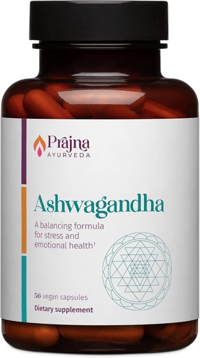 [BRSRMAY3DMBWM3Y3] Prajna Ayurveda Ashwagandha є a balancing формула, що допомагає калібрувати розум і тіло, контрольні стресові корти, Підтримка Hormone Balance, Vegan, Gluten-Free, Organic