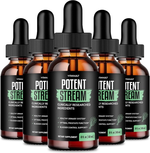 [BRSRAYAQAEFQY3T5] זרמי פוטנט Drops Prostate תוספי עבור Men PotentStream Prostate Health תוספי מזון עבור Men Potent Stream Drops - כוח מקסימלי עם Shilajit ו שמן MCT, PotentStream טיפות ביקורות (5 Pack)